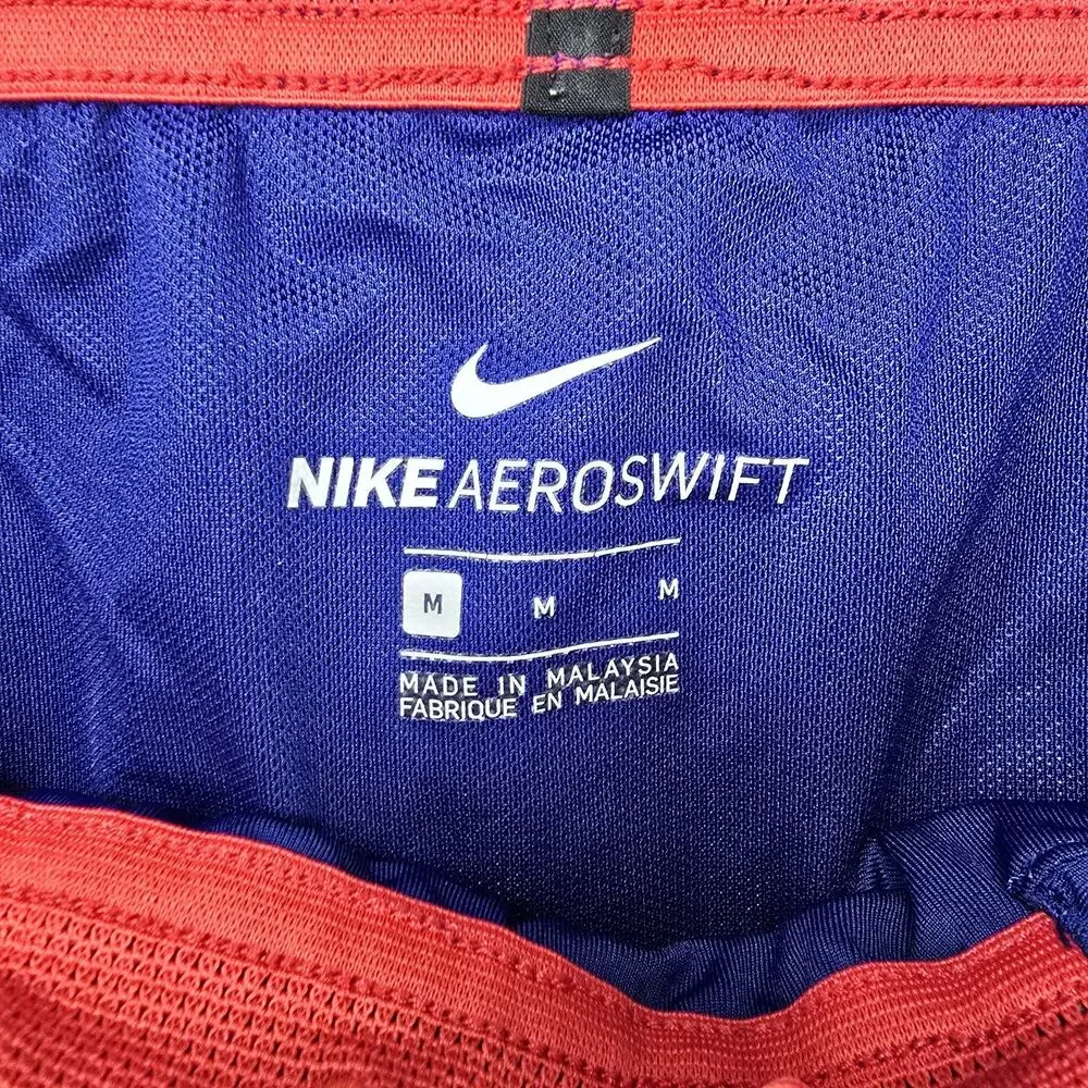 Nike AeroSwift 5” Running Shorts Mens Medium Blue Red Geometric 800285-455